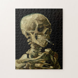 Vincent Van Gogh Skelett mit einer brennenden Ziga