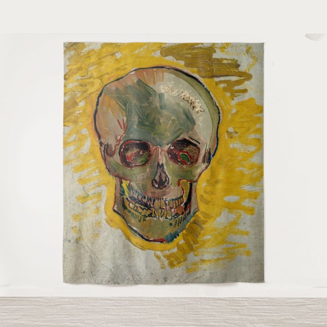 Vincent van Gogh - Skull 1887 #2 Wandteppich (Vorderseite)