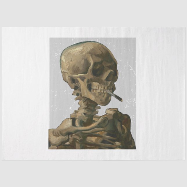 Vincent Van Gogh Skull Halloween-Van Gogh Head of Seidenpapier (Vorderseite)