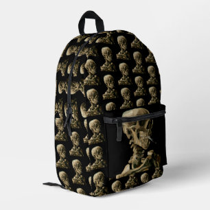 Vincent van Gogh - Skull mit brennender Zigarette Bedruckter Rucksack
