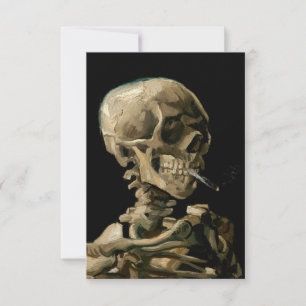 Vincent van Gogh - Skull mit brennender Zigarette Dankeskarte