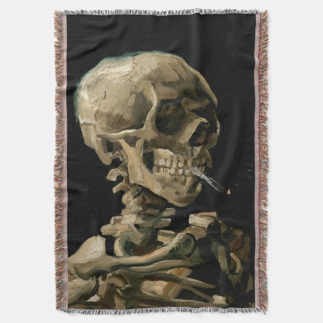 Vincent van Gogh - Skull mit brennender Zigarette Decke (Vorderseite Vertikal)