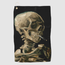Vincent van Gogh - Skull mit brennender Zigarette Golfhandtuch