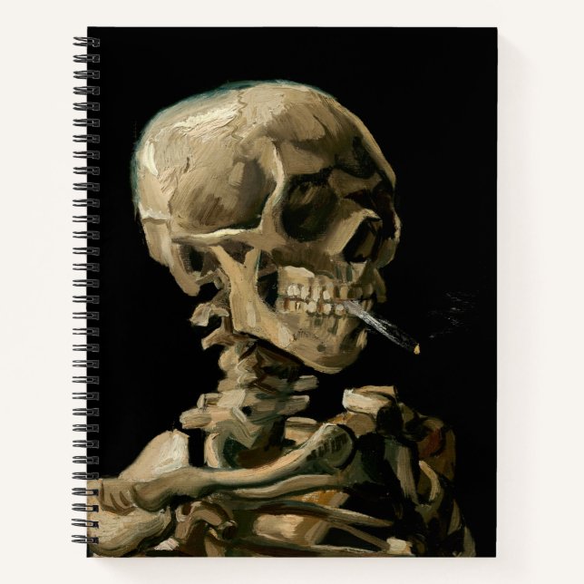 Vincent van Gogh - Skull mit brennender Zigarette Notizbuch (Vorderseite)