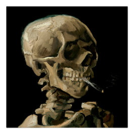 Vincent van Gogh - Skull mit brennender Zigarette Poster