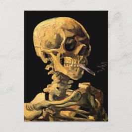 Vincent Van Gogh - Skull mit brennender Zigarette Postkarte