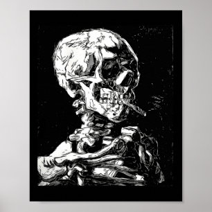 Vincent Van Gogh Skull mit Zigarette Skeleton Hal Poster