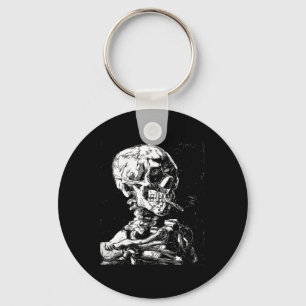 Vincent Van Gogh Skull mit Zigarette Skeleton Hal Schlüsselanhänger