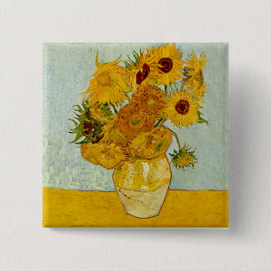 Vincent Van Gogh Sonnenblumen Button