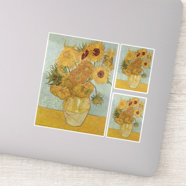Vincent Van Gogh - Sonnenblumen, dritte Version Aufkleber (Detail)
