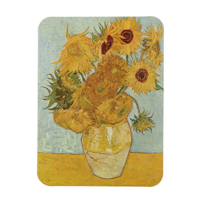 Vincent Van Gogh - Sonnenblumen, dritte Version Magnet (Vertikal)