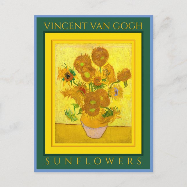 VINCENT VAN GOGH ...SONNENBLUMEN POSTKARTE (Vorderseite)