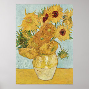 Vincent Van Gogh Sonnenblumen-Vase Poster