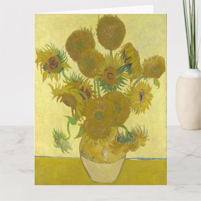 Vincent Van Gogh - Sonnenblumen, vierte Version Karte (Vorderseite)