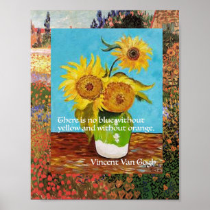 Vincent Van Gogh, Sonnenblumen Zitat Poster