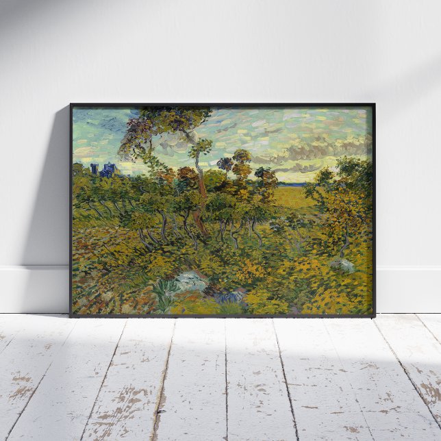Vincent Van Gogh, Sonnenuntergang in Montmajour Fotodruck (Von Creator hochgeladen)