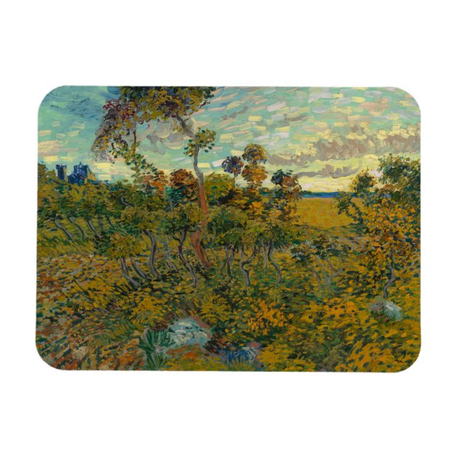 Vincent Van Gogh, Sonnenuntergang in Montmajour Magnet (Horizontal)