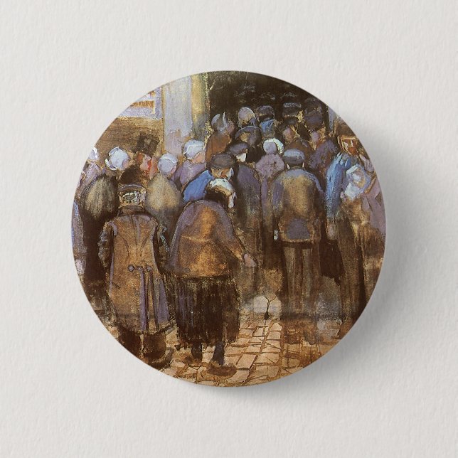 Vincent van Gogh Staat Lottery Office (Poor Money) Button (Vorderseite)