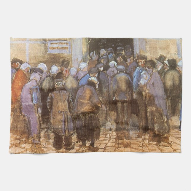 Vincent van Gogh Staat Lottery Office (Poor Money) Geschirrtuch (Horizontal)