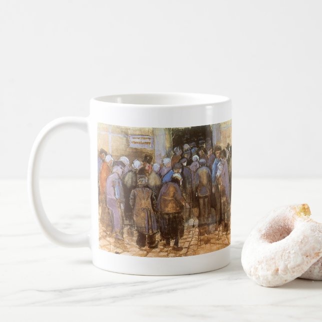 Vincent van Gogh Staat Lottery Office (Poor Money) Kaffeetasse (Mit Donut)