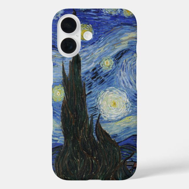 Vincent Van Gogh Starry Nacht iPhone 16 Hülle (Rückseite)