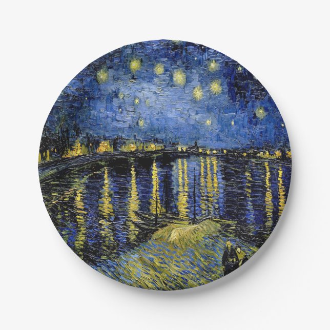 Vincent Van Gogh Starry Night 1888 Paper Tellers Pappteller (Vorderseite)