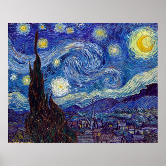 VINCENT VAN GOGH - Starry night 1889 Poster (Vorne)