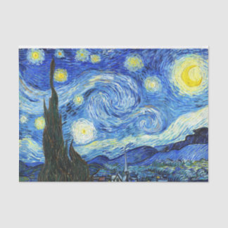 Vincent Van Gogh Starry Night Blue Yellow Seidenpapier