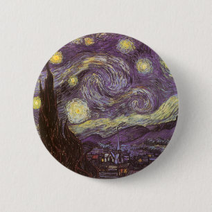 Vincent van Gogh - Starry Night Button