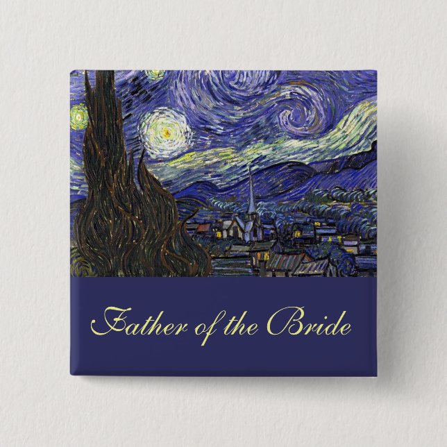 Vincent van Gogh, Starry Night Button (Vorderseite)
