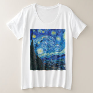 Vincent Van Gogh - Starry Night Große Größe T-Shirt
