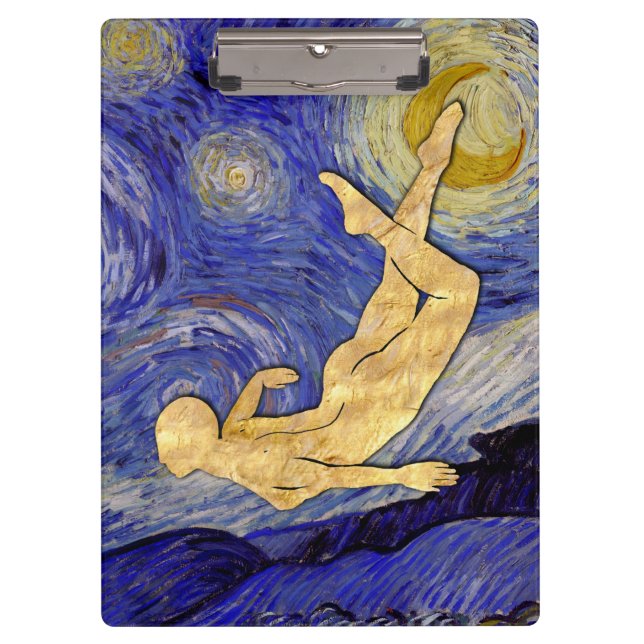 Vincent Van Gogh Starry Night Klemmbrett (Vorderseite)