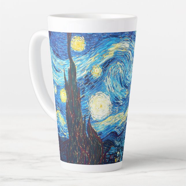 Vincent van Gogh - Starry Night Latte Mug (Angle gauche)