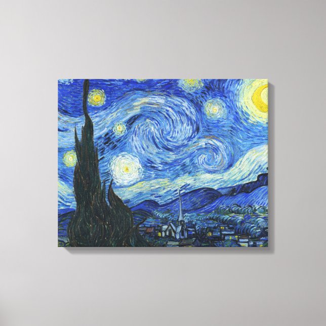 Vincent Van Gogh - Starry Night Leinwanddruck (Vorderseite)