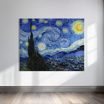 Vincent Van Gogh Starry Night Leinwanddruck<br><div class="desc">Grosser Leinenprint von Vincent Van Gogh Starry Night Vintage Landschaftsmalerei.</div>