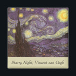 Vincent van Gogh - Starry Night Magnet<br><div class="desc">Die Starry Night (1889) von Vincent van Gogh ist ein Vintager Post-Impressionismus der Kunstlandschaft Landschaftsmalerei. Der Blick auf eine Stadt in einem Tal bei Nacht mit den Wolken, den Sternen und einem schönen goldgelben Halbmond. Es wurde im Laufe des Tages aus der Erinnerung gemalt und ist van Goghs bekanntestes Gemälde....</div>