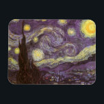 Vincent van Gogh - Starry Night Magnet<br><div class="desc">Die Starry Night (1889) von Vincent van Gogh ist ein Vintager Post-Impressionismus der Kunstlandschaft Landschaftsmalerei. Der Blick auf eine Stadt in einem Tal bei Nacht mit den Wolken, den Sternen und einem schönen goldgelben Halbmond. Es wurde im Laufe des Tages aus der Erinnerung gemalt und ist van Goghs bekanntestes Gemälde....</div>