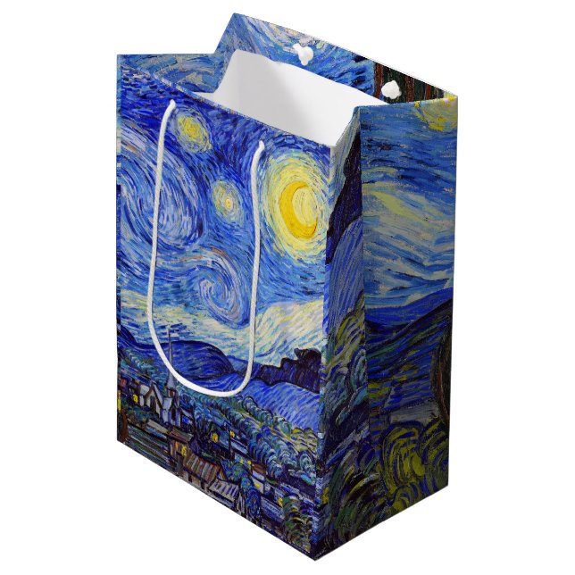 Vincent van Gogh, ” Starry night ” Mittlere Geschenktüte (Vorderseite Schrägansicht)
