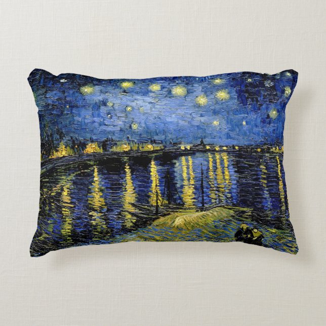 Vincent Van Gogh Starry Night Over the Rhone 1888 Dekokissen (Vorderseite)