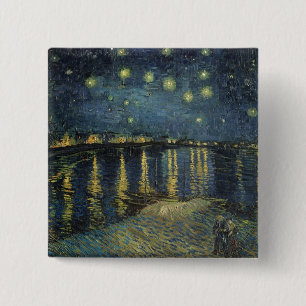 Vincent van Gogh Starry Night Over the Rhone Button