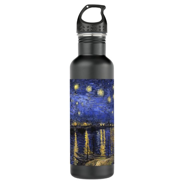 Vincent van Gogh Starry Night Over The Rhone Edelstahlflasche (Vorderseite)
