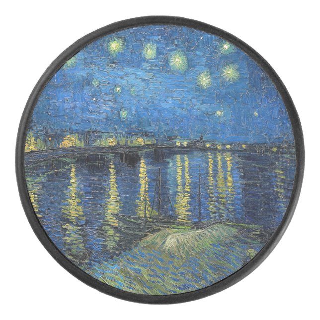 Vincent van Gogh - Starry Night Over the Rhone Eishockey Puck (Vorderseite)