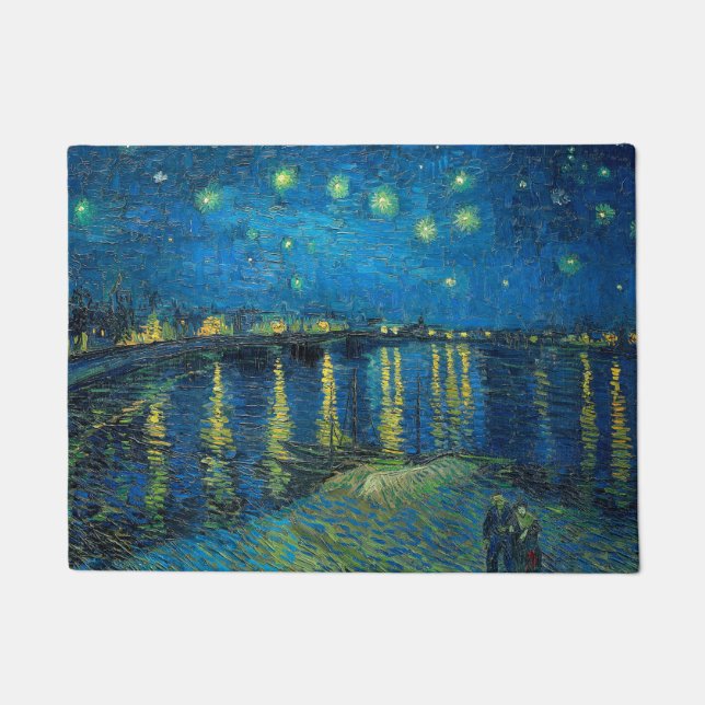 Vincent Van Gogh Starry Night Over the Rhone Fußmatte (Vorderseite)
