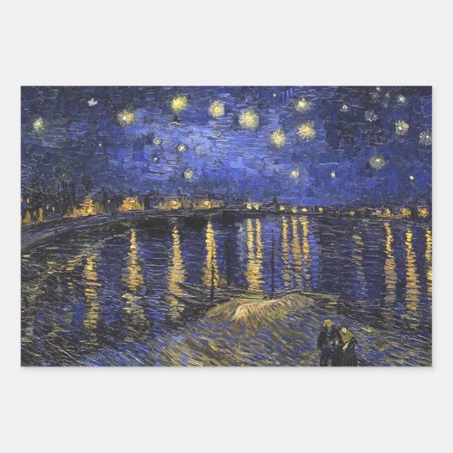 Vincent van Gogh Starry Night Over The Rhone Geschenkpapier Set (Vorderseite)