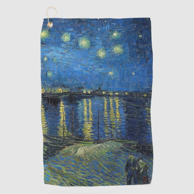 Vincent van Gogh - Starry Night Over the Rhone Golfhandtuch (Vorderseite)