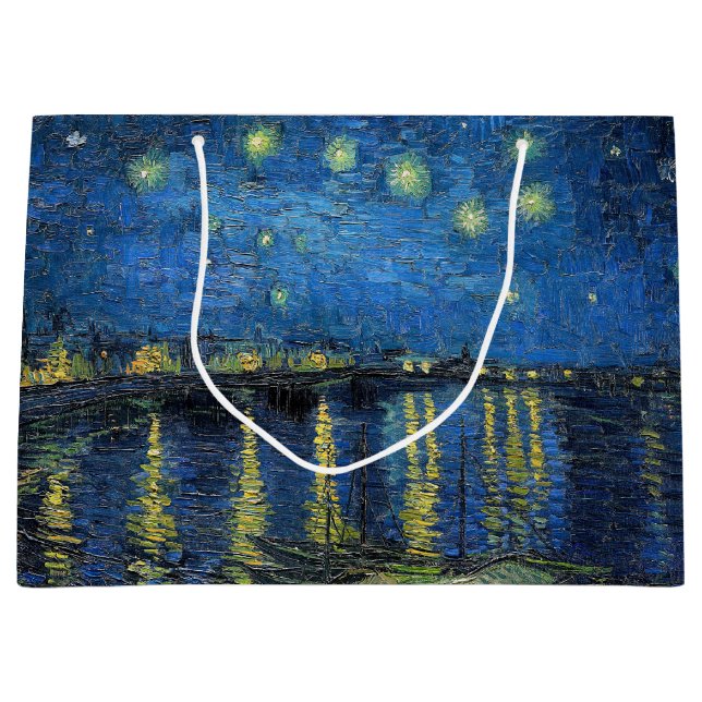 Vincent van Gogh - Starry Night Over the Rhone Große Geschenktüte (Vorderseite)