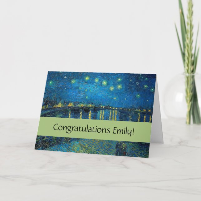 Vincent Van Gogh Starry Night Over the Rhone Karte (Vorderseite)