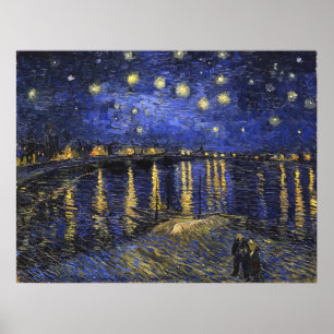 Vincent van Gogh Starry Night Over The Rhone Poster