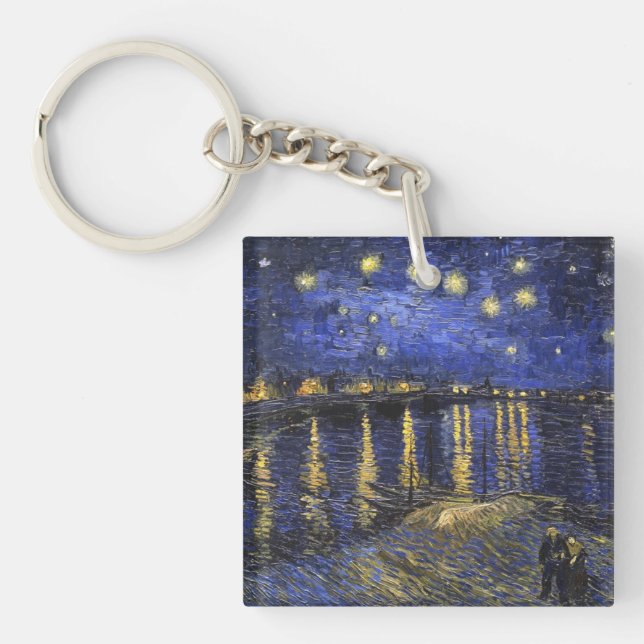 Vincent van Gogh Starry Night Over The Rhone Schlüsselanhänger (Vorderseite)