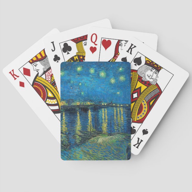 Vincent Van Gogh Starry Night Over the Rhone Spielkarten (Rückseite)